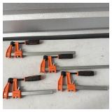 (4) Jorgensen Steel Bar Clamps 3701 / 3703