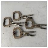 (4) Vise-Grip Locking C-Clamp Pliers