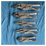 (5) Vise-Grip Locking Pliers