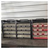 (3) Full Wall Hanging Small Part Storage
