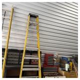 10Ft Green Bull Yellow Fiberglass Ladder