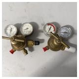 (2)  Victor Equipment Solid Brass Gas Regulators