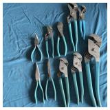 (10) CHANNELLOCK BLUE GRIP PLIERS