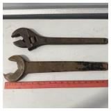 18' Vintage Heavy-Duty Single Open-End Wrench &