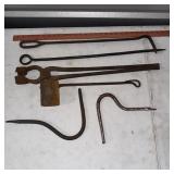 #6 (6) Antique Hand-Forged Blacksmith Tools