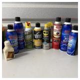 Assorted Auto Cleaners, Oil, Lubricant