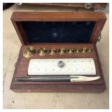 Vintage Christian Becker Balance Scale Weight Set