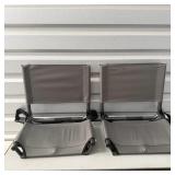 (2) 17' Aluminum Gray Stadium Seats