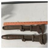 (2) Antique Adjustable Monkey Wrenches