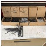 Assorted Hardware- Screws, Hinges, Nails