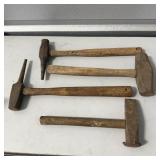 #5 (4) Antique Hand-Forged Blacksmith Tools