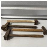 #4 (4) Antique Hand-Forged Blacksmith Tools