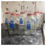 5-Vintage Promised Land Dairy Half-Gallon Clear