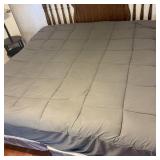 King Size Grey Pillow Top Mattress Topper