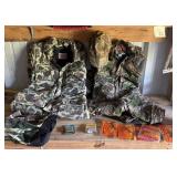Hunters Lot- 2 Insulated Coveralls, Ammo Belt,