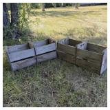 2- 33x13x13 Vintage Wood Crates