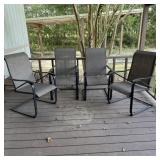 4- Outdoor C-spring Patio Sling Dining Chairs