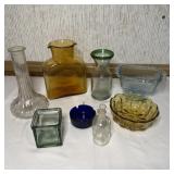 Vintage Glass Decor- Vase, Ashtray, Bowl, 7 More