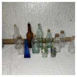 Vintage Glass Bottles with Corks