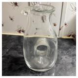Vintage Poland Tarnow Blown Glass Water Pitcher