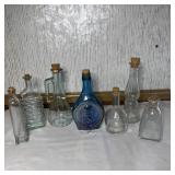 Vintage Glass Bottles with Corks