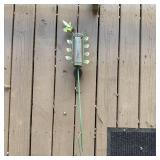 Metal Hummingbird Solar Rain Gauge