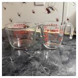 2- Pyrex Glass Measuring Cups