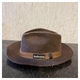 Brown Wide-Brim Budweiser Hat