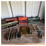 Tool Lot- Screwdrivers, Drill Bits, Metal Cases,