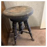 Victorian Antique Primitive Piano Organ Stool,
