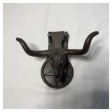 Cast Iron Rustic Texas LONGHORN STEER and STAR