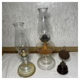 3- Vintage Oil Lamps