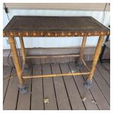 Leather Embossed Bamboo Wood Carved Entry/Sofa