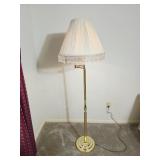 Vintage Brass Swing Arm Floor Lamp