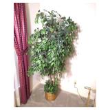 6ft Artificial Tree in Wicker Basket