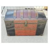 Antique Victorian Dome Top Steamer Trunk
