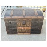 Antique Victorian Dome Top Steamer Trunk