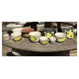 (10) Assorted Floral Pattern Planters
