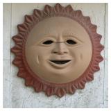24" TERRACOTTA SUN FACE