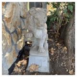 READ------TWO Lion Garden Entryway Cement
