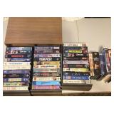 38-Assorted VHS Tapes with Storage Drawers