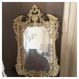 30x18 Vintage Gilt Rococo Style Wall Mirror w/