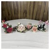 (5) Floral Decor- Lamp, Nightlights, Figurines