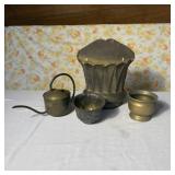 Brass Home Decor- Wall Planter, Watering Can, &