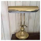 Vintage Bankers Lamp Brass Metal Piano Desk