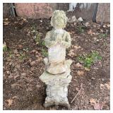 39" Concrete Garden Statue Kneeling Child in