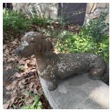 25" Concrete Dachshund Garden Statue