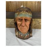 Vintage 12" Native American Indian Bust Statue