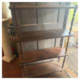 4-Tier Solid Wood with Turned Spindle Support