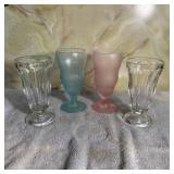 (4) Sunday Glasses- 1960s Mid Century